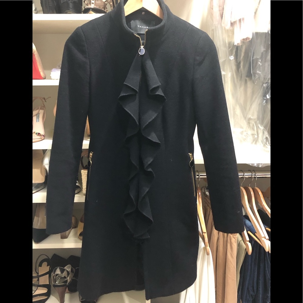 T Tahari ‘Kendra’ Ruffle Coat - Picture 5 of 8